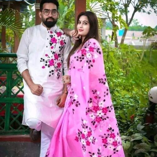 হ্যান্ড পেইন্টেড ড্রেস B-204