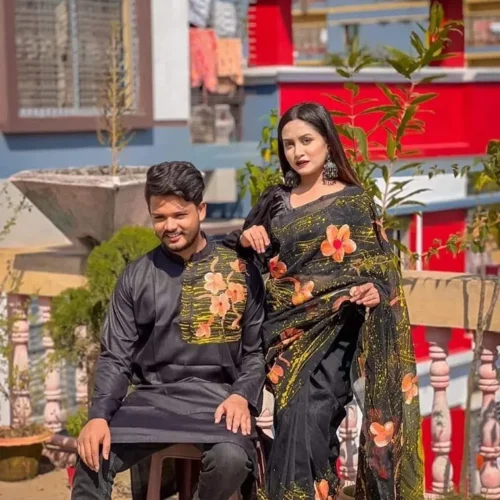 হ্যান্ড পেইন্টেড ড্রেস B-200