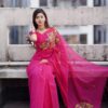 সেমি মসলিন এমব্রয়ডারি  শাড়ি - Image 11