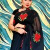 সেমি মসলিন এমব্রয়ডারি  শাড়ি - Image 5