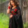 সেমি মসলিন এমব্রয়ডারি  শাড়ি - Image 10
