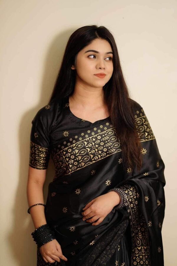 বধুয়া বেনারসি শাড়ি <কালো> কোড নং - ২৮০ - Image 3