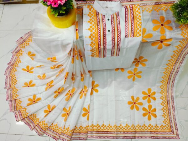 Premium Quality Matching Couple Set  SAREE AND PANJABI CODE NO : BF-568