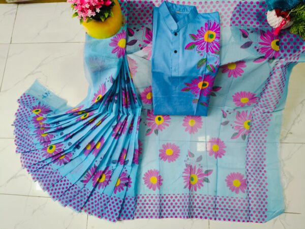 Premium Quality Matching Couple Set  SAREE AND PANJABI CODE NO : BF-574