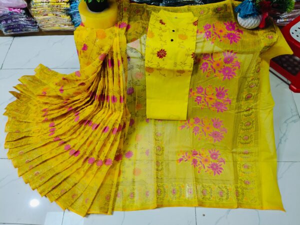 Premium Quality Matching Couple Set SAREE AND PANJABI CODE NO : BF-587