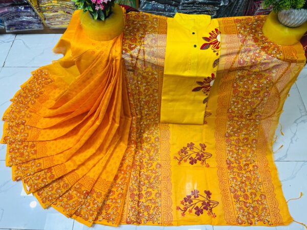Premium Quality Matching Couple Set SAREE AND PANJABI CODE NO : BF-582