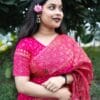 প্রিমিয়াম সেমি মসলিন শাড়ি + ম্যাচিং ব্লাউজ | আকর্ষণীয় ডিজাইন ও কোয়ালিটি - Image 2