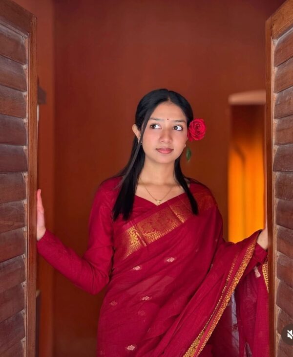 Madhurai Tangail Heritage Silk Saree - ELTU001 - Image 3