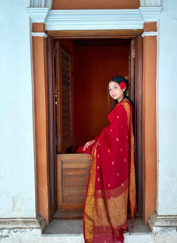 Madhurai Tangail Heritage Silk Saree - ELTU001 - Image 4