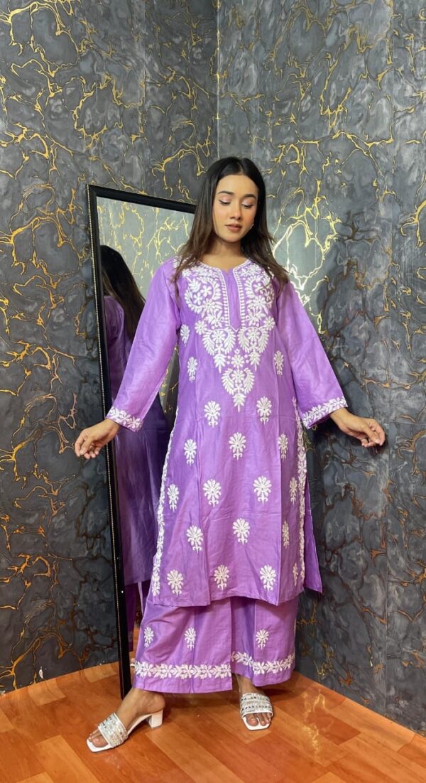 Lakhnou Embroidered 2-Piece Set – Premium Chinese Linen Fabrics BL-M2 - Image 2