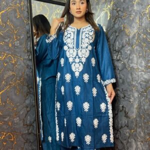Lakhnou Embroidered 2-Piece Set – Premium Chinese Linen Fabrics BL-S5