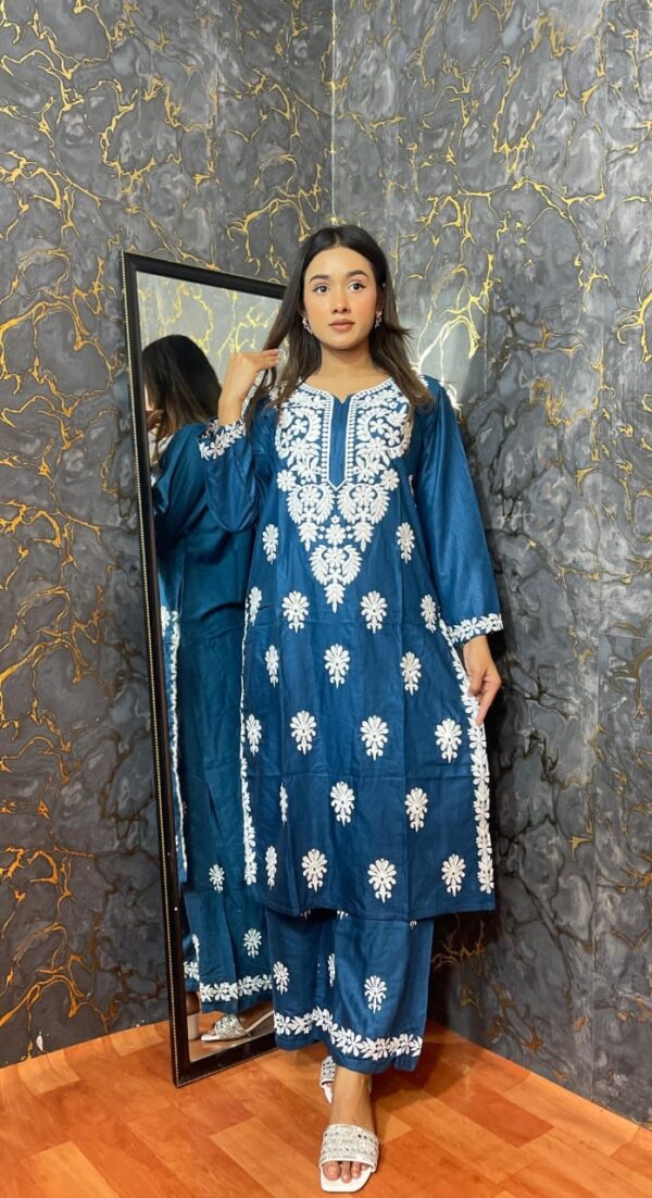 Lakhnou Embroidered 2-Piece Set – Premium Chinese Linen Fabrics BL-S5
