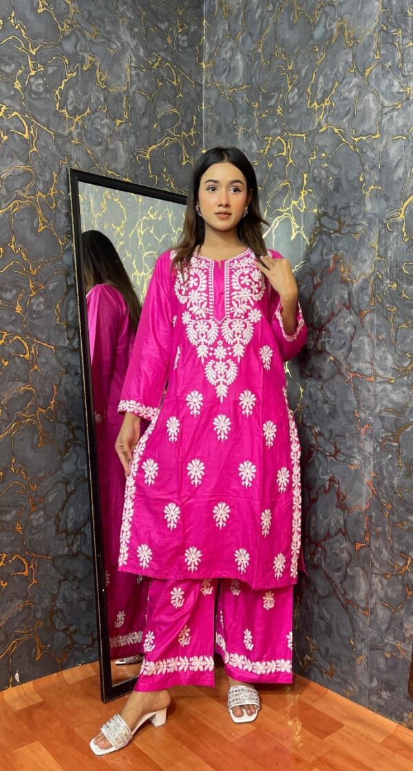 Lakhnou Embroidered 2-Piece Set – Premium Chinese Linen Fabrics BL-P6 - Image 2