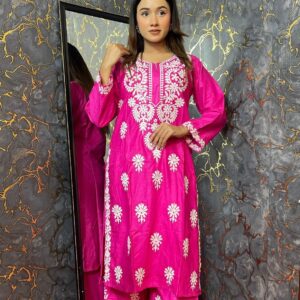Lakhnou Embroidered 2-Piece Set – Premium Chinese Linen Fabrics BL-P6