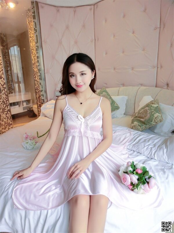 Midnight Bloom – Premium Flared Satin Nightwear with Panty (Free Size | 180” Gher)