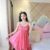 Midnight Bloom – Premium Flared Satin Nightwear with Panty Free Size | 180”