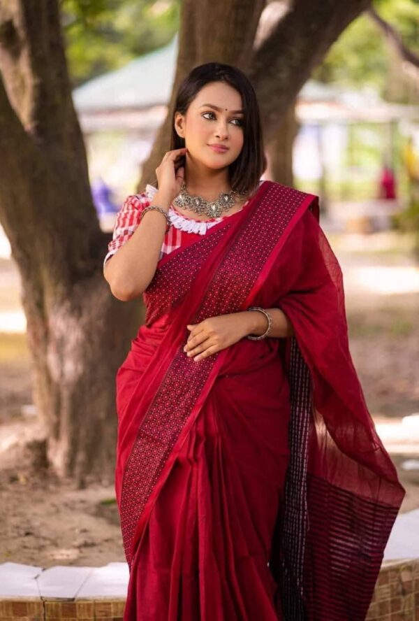 Madhurai Tangail Heritage Silk Saree - ELTU005 - Image 2