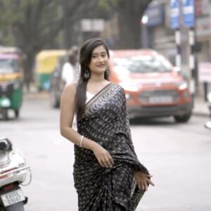 নিগার | NIGAR – The Black Bloom Saree