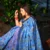 Nilanjona – Ocean Bloom Edition | Chanduri Silk Digital Print Saree | Bunon Fabrics