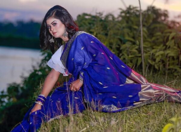 Madhurai Tangail Heritage Silk Saree - ELTU002 - Image 4