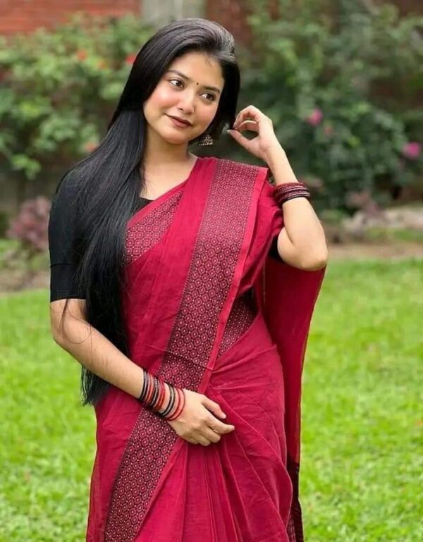 Madhurai Tangail Heritage Silk Saree - ELTU005 - Image 5