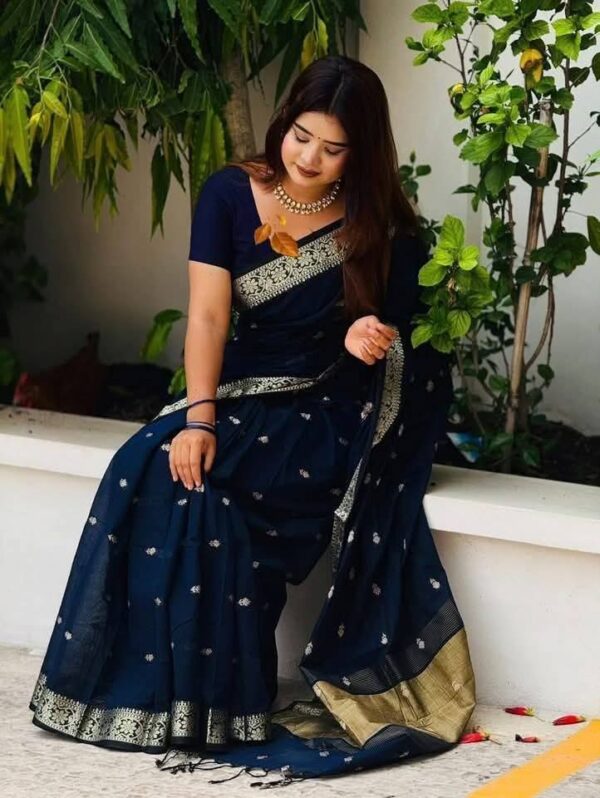 Madhurai Tangail Heritage Silk Saree - ELTU004 - Image 7