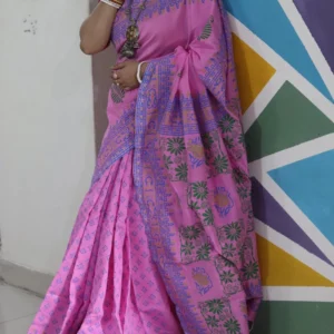 Dhupian SIlk Screen print Saree -ধুপিয়ান সিল্ক স্কিন প্রিন্টের শাড়ী