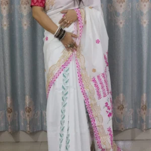 Dhupian SIlk Screen print Saree -ধুপিয়ান সিল্ক স্কিন প্রিন্টের শাড়ী
