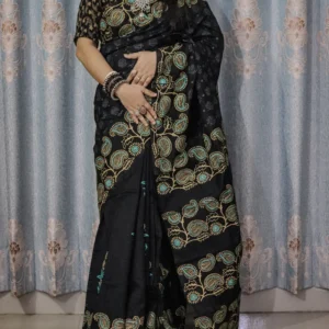 Dhupian SIlk Screen print Saree -ধুপিয়ান সিল্ক স্কিন প্রিন্টের শাড়ী