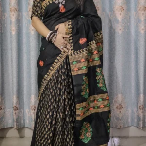 Dhupian SIlk Screen print Saree -ধুপিয়ান সিল্ক স্কিন প্রিন্টের শাড়ী