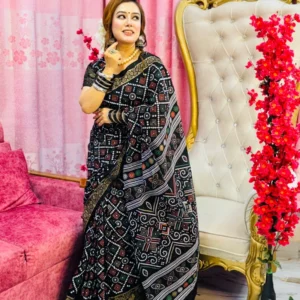 Premium Dhupiyan Silk Saree with Chunri Print – Elegant & Timeless