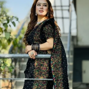 Premium Dhupiyan Silk Saree with Chunri Print – Elegant & Timeless