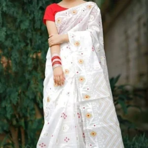 Hafsilk Jamdani Saree - হাফসিল্ক জামদানি শাড়ি