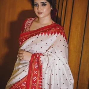 Hafsilk Jamdani Saree - হাফসিল্ক জামদানি শাড়ি