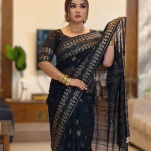 Hafsilk Jamdani Saree - হাফসিল্ক জামদানি শাড়ি