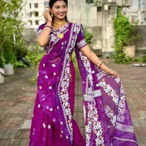 হাফসিল্ক জামদানি শাড়ি - Hafsilk Jamdani Saree
