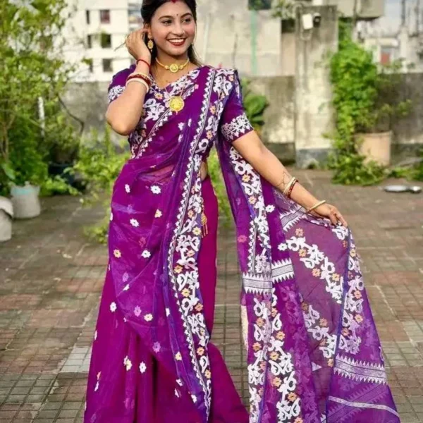 হাফসিল্ক জামদানি শাড়ি - Hafsilk Jamdani Saree