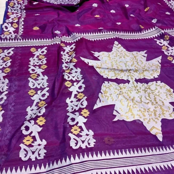 হাফসিল্ক জামদানি শাড়ি - Hafsilk Jamdani Saree - Image 2