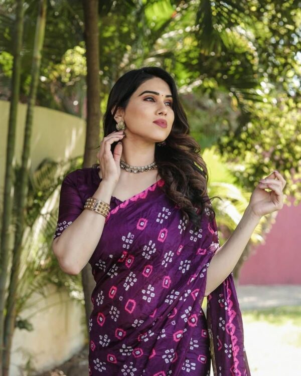 Premium Quality Digital Print Saree — Charm | BUS-DP-3003 - Image 2