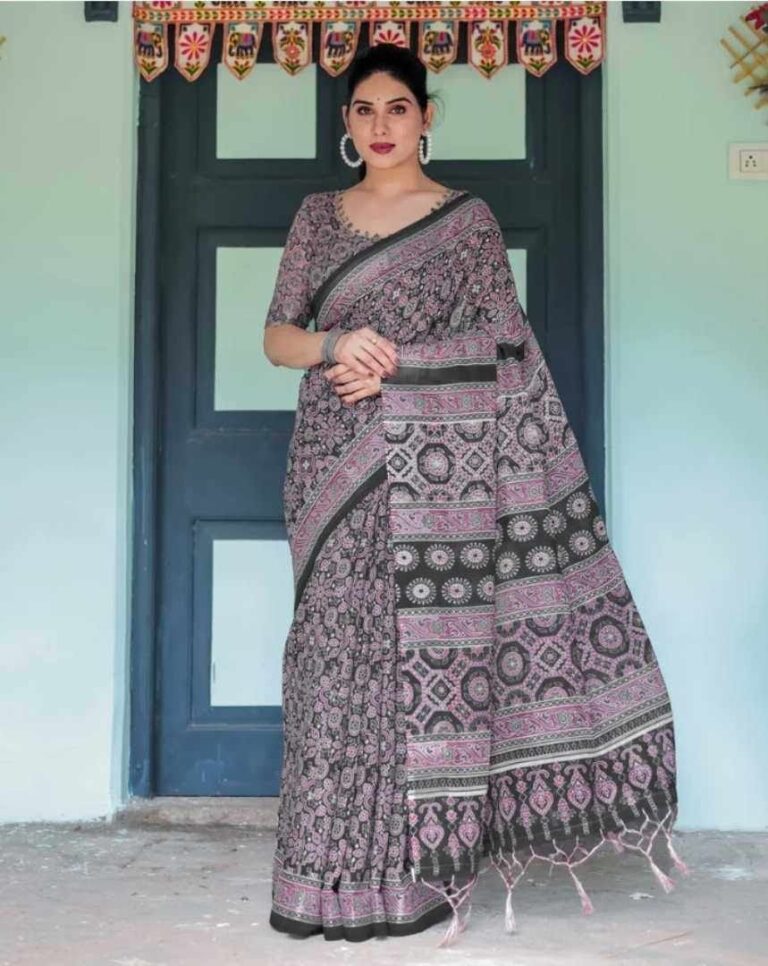 Premium Quality Digital Print Saree — Bliss | BUS-DP-3002 - Image 3