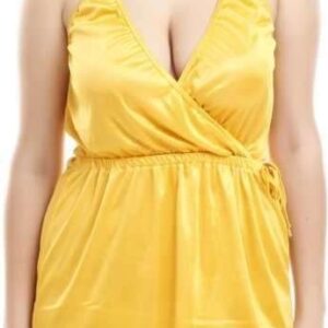 Luna Luxe – Satin Nightwear Set Top + Panty | Free Size
