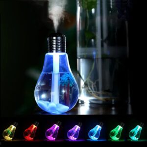Bulb Night Lamp | Essential Oil Diffuser & Silent Air Humidifier with LED Color Light (400ML USB)