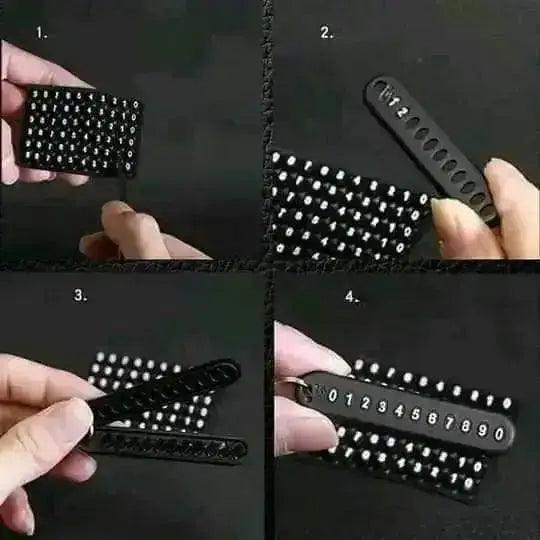 Anti-Lost Keychain with Phone Number Plate - Bicycle, Car, Motorcycle Key Ring Accessory - Image 3