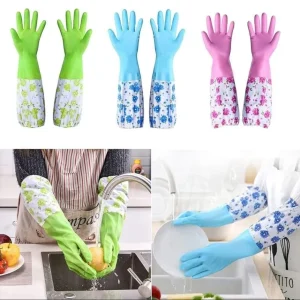2 Pcs Long Silicon Hand Gloves | শীতে ঠান্ডা পানি ও পরিষ্কার-পরিচ্ছন্নতার কাজে সুরক্ষিত হাত